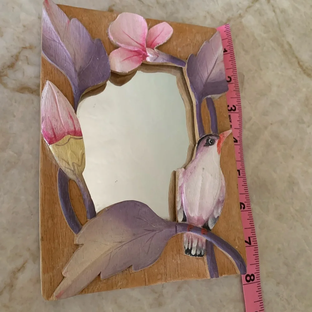 Handcrafted Floral Bird Wall Mirror🌺